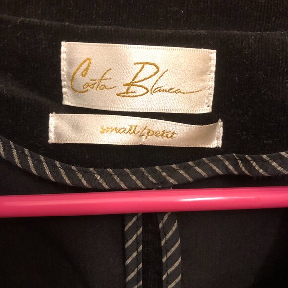 Costa Blanca black fitted corduroy blazer - Size Small - 95% Cotton - Picture 3 of 6